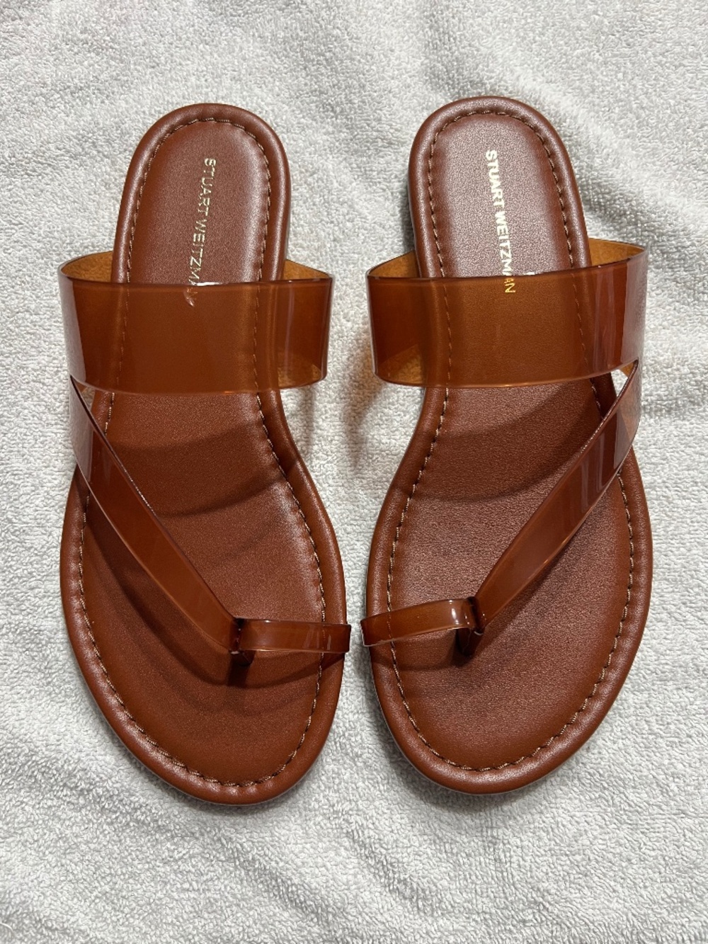 Stuart Weitzman Remy Toe Strap Sandal - Brown